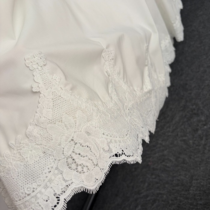 Elegant Lace Ruffle Waist Flared Long Sleeve Maxi Dress