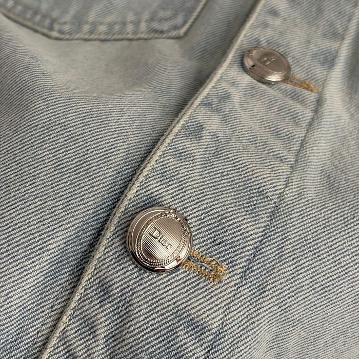 Distressed Bow Letter Embroidered Pocket Washed Denim Hooded Jacket