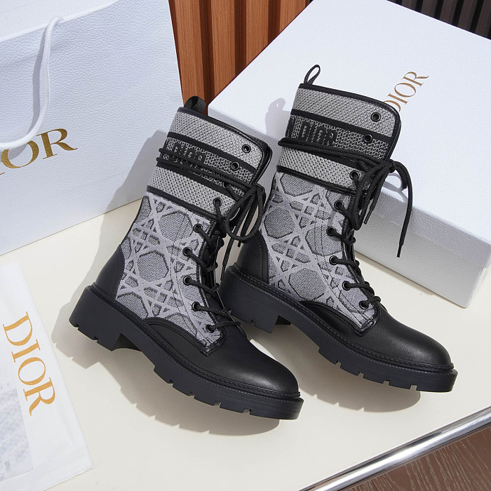 Lace-Up Chunky Heel Combat Boots