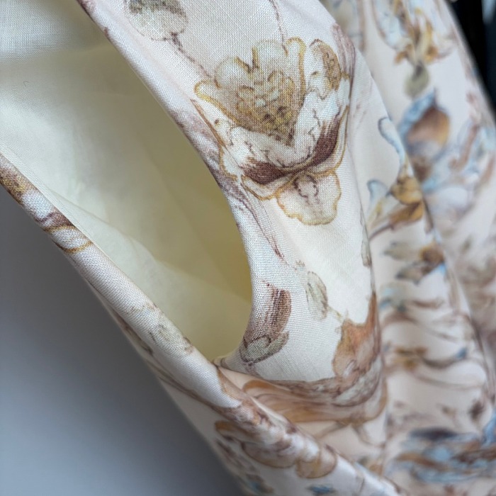 Floral Print Spaghetti Strap Dress With Tie Waist