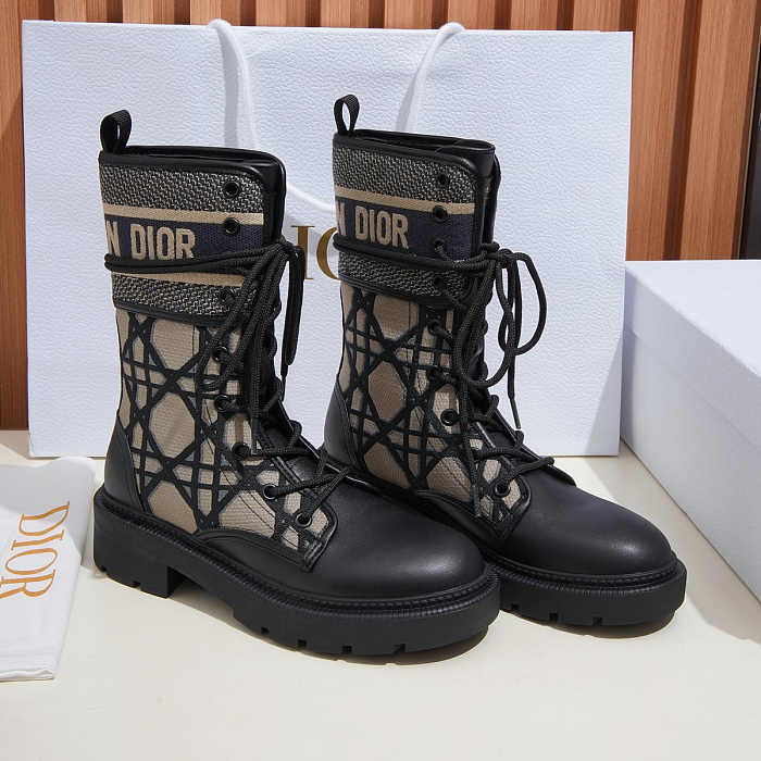 Lace-Up Chunky Heel Combat Boots