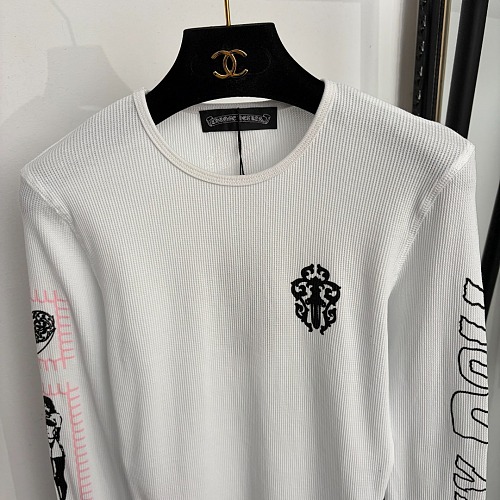 Graphic Horseshoe Print Long Sleeve Slim Fitting Tee Top
