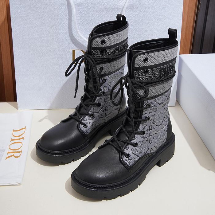 Lace-Up Chunky Heel Combat Boots