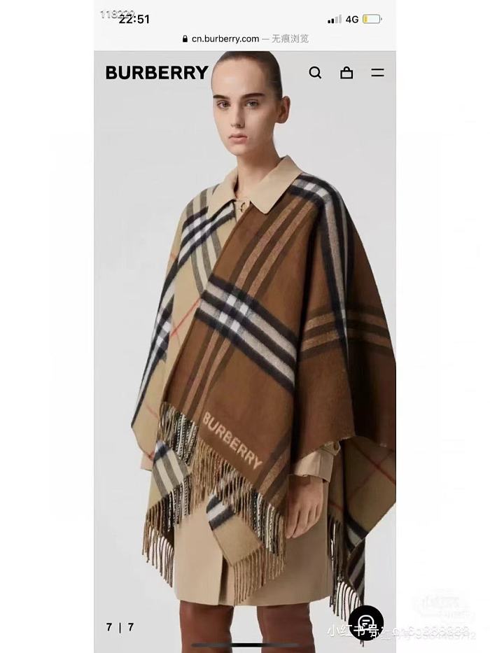 Classic Plaid Colorblock Fringe Hem Cashmere Knit Shawl Cardigan