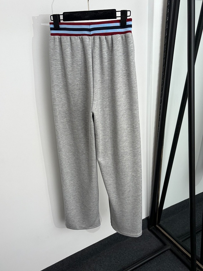 Triangular Icon Zip Up Stand Collar Sweatshirt And Pants Set