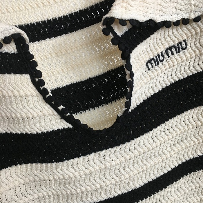 Contrast Striped Lapel Short Sleeve Knit Top And A Line Mini Skirt Set