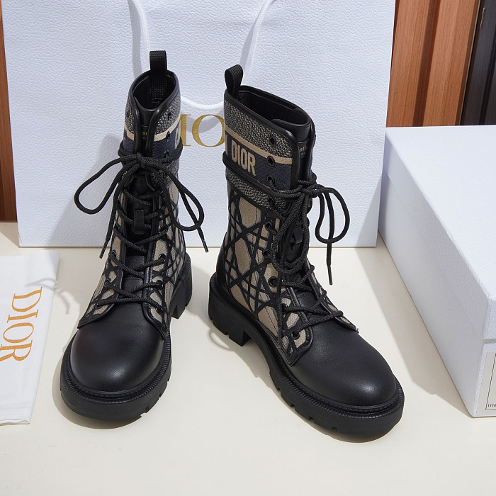 Lace-Up Chunky Heel Combat Boots