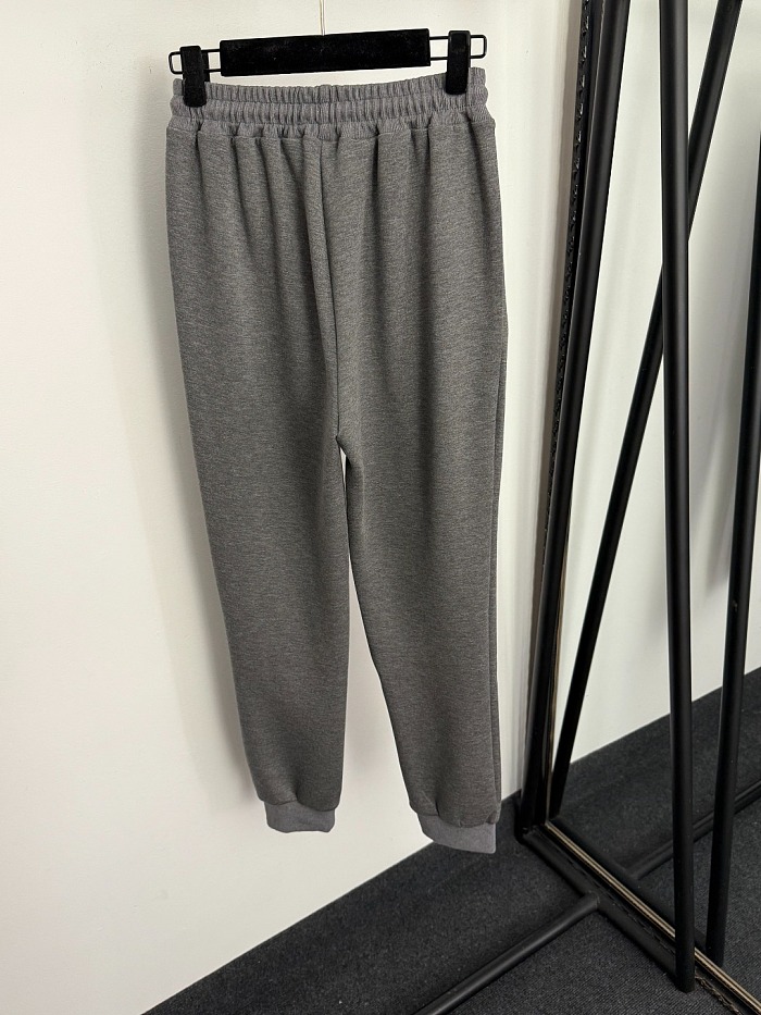 Triangular Graphic Stand Collar Zip Jacket And Cinch Jogger Tracksuit