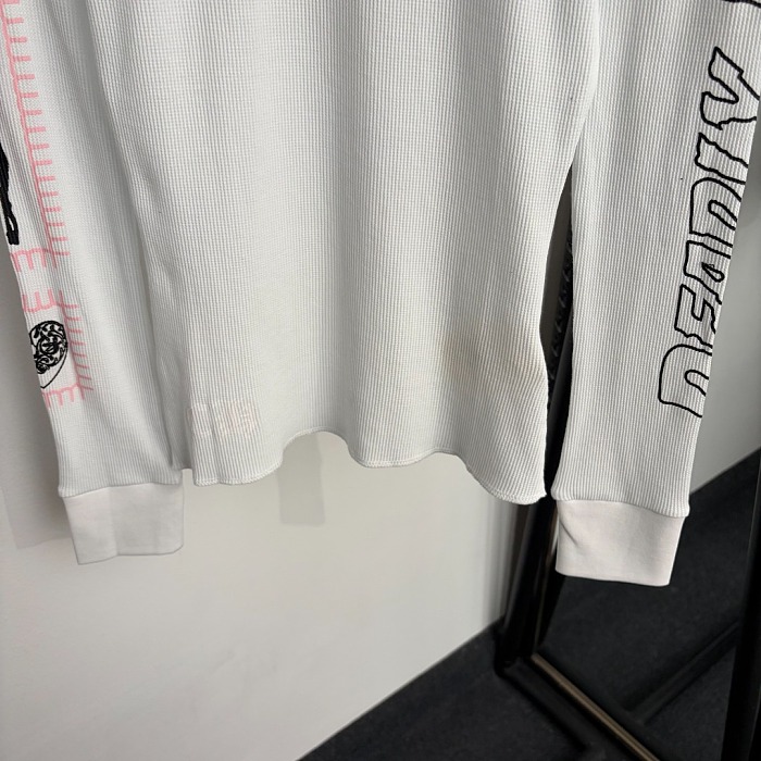 Graphic Horseshoe Print Long Sleeve Slim Fitting Tee Top