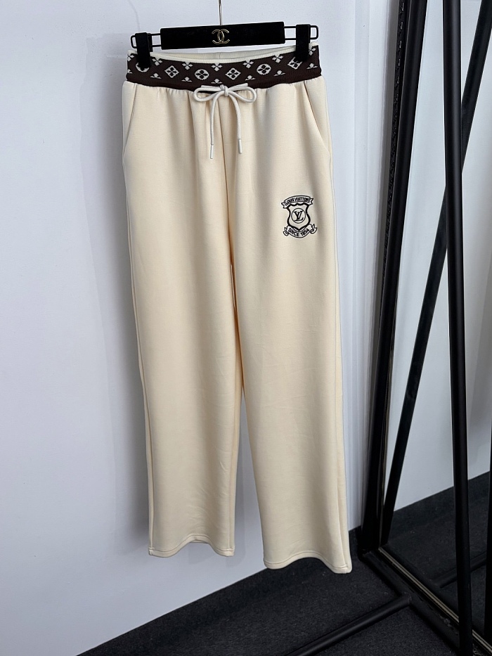 Monogram Embroidered Zip Up Jacket And Drawstring Sweatpants Set