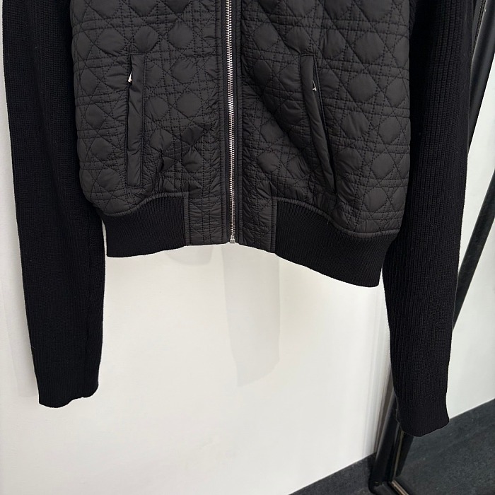 Quilted Metallic Icon Patch Stand Collar Short Puffer Jacket