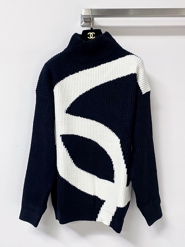 Chic Letter Print Breathable Long Sleeve Knit Pullover Top