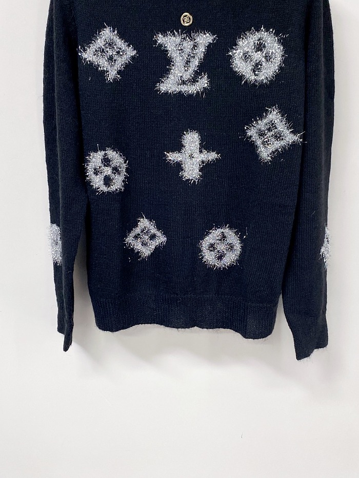 Chic Graphic Print Slim Fit Long Sleeve Knit Top