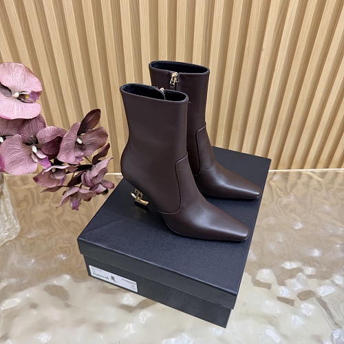 Pointed Toe High Heel Ankle Boots
