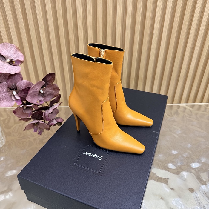 Pointed Toe Stiletto High Heel Ankle Boots