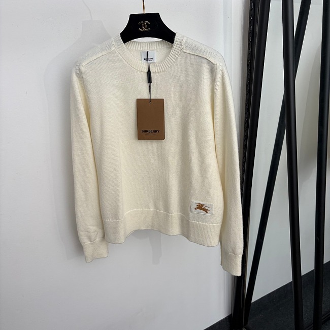 Equestrian Graphic Crew Neck Wool Knit Pullover Sweater