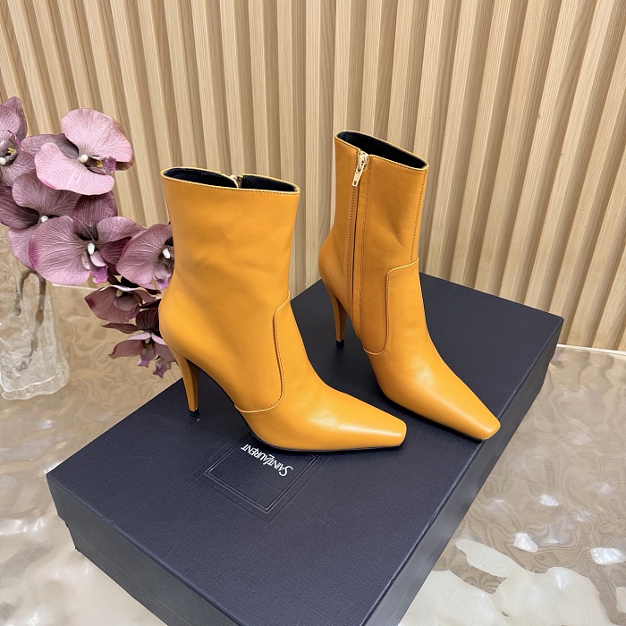Pointed Toe Stiletto High Heel Ankle Boots