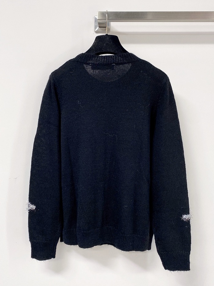 Chic Graphic Print Slim Fit Long Sleeve Knit Top