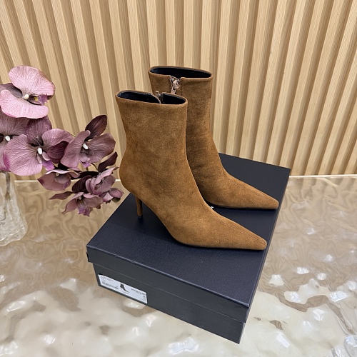 Pointed Toe Suede Stiletto Heeled Ankle Boots