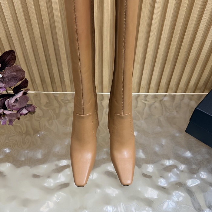 Solid Color Pointed Toe Stiletto Heeled Boots