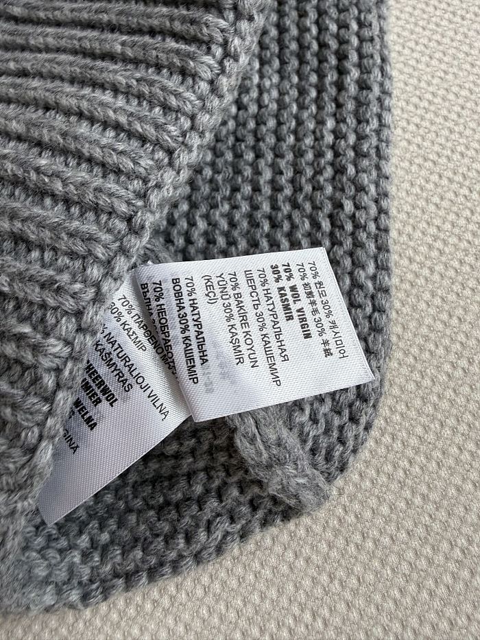 Cozy Ribbed Knit Cashmere Blend Foldover Beanie Hat