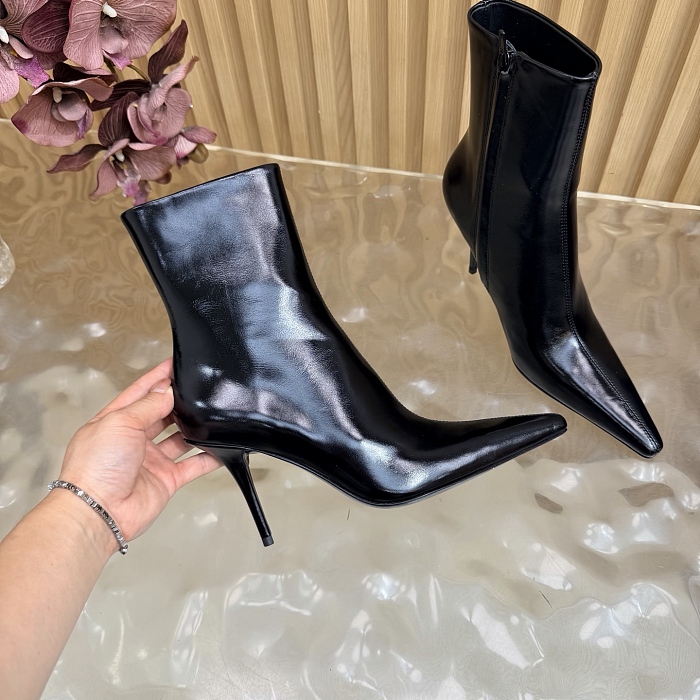 Pointed Toe Stiletto High Heel Ankle Boots