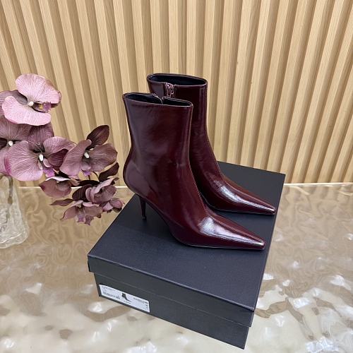 Pointed Toe Stiletto High Heel Ankle Boots