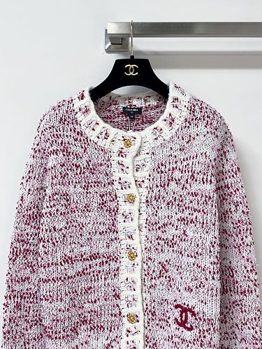 Chic Graphic Pattern Breathable Knit Button Front Cardigan