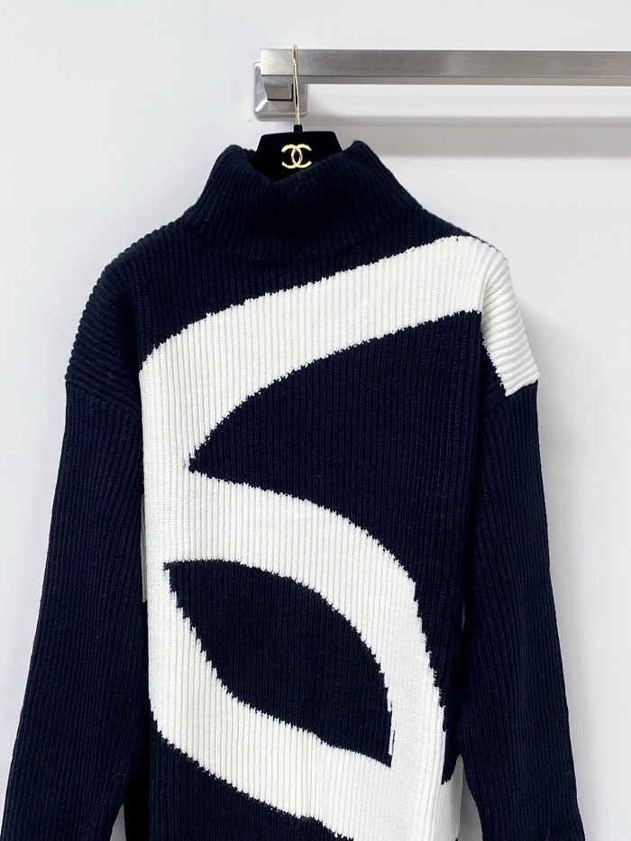 Chic Letter Print Breathable Long Sleeve Knit Pullover Top