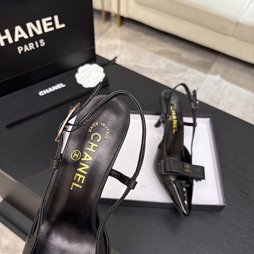Black Pointed Toe Bow Kitten Heel Slingback Pumps