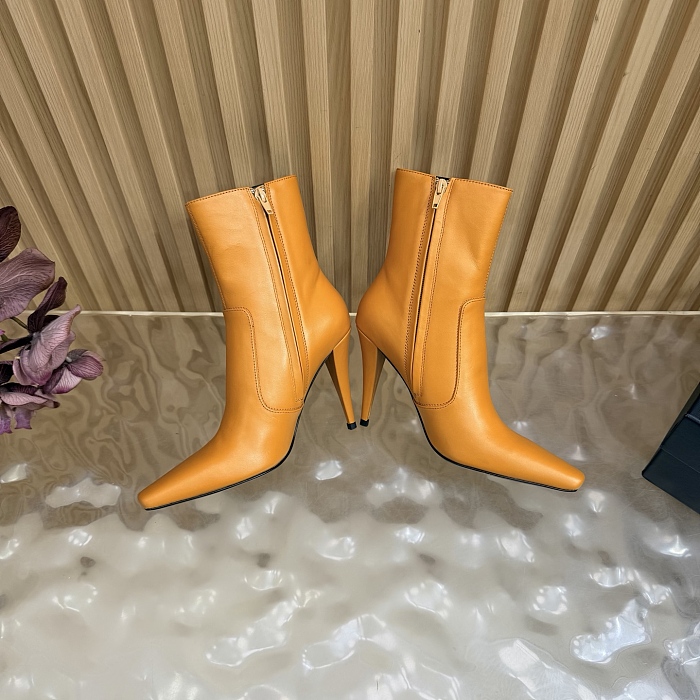 Pointed Toe Stiletto High Heel Ankle Boots