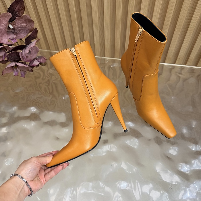 Pointed Toe Stiletto High Heel Ankle Boots