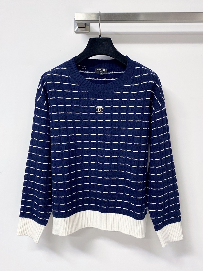 Chic Letter Print Breathable Long Sleeve Knit Pullover Top