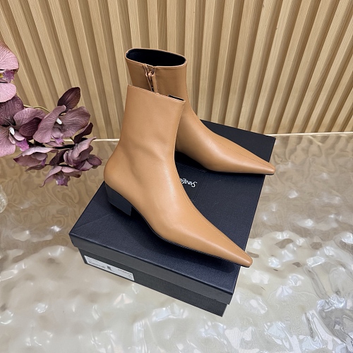 Pointed Toe Side Zip Kitten Heel Ankle Boots