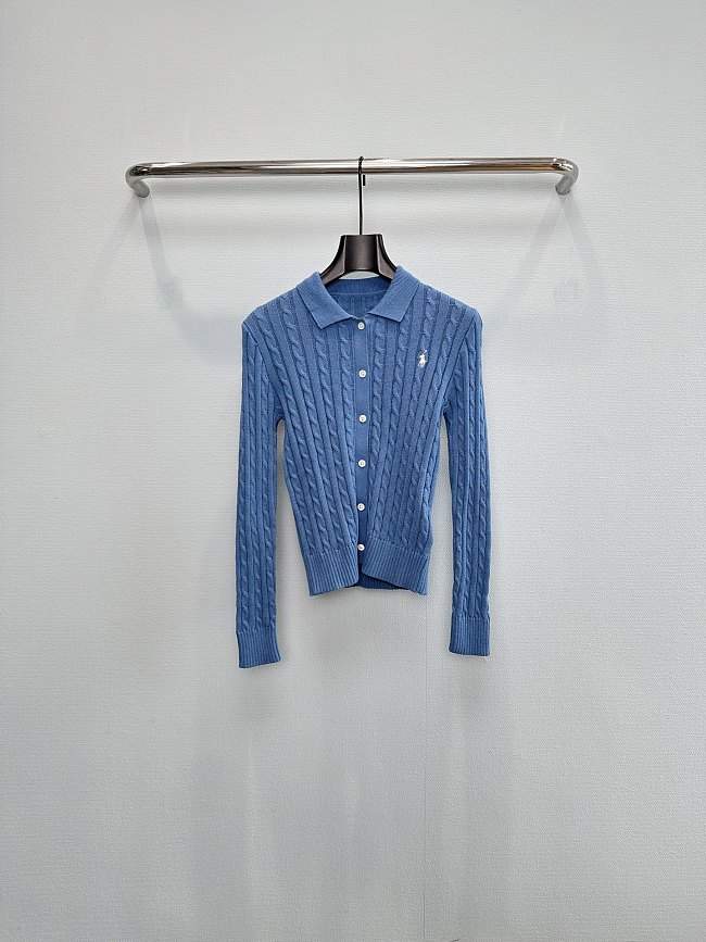 Preppy Cable Knit Cropped Button Up Cardigan Sweater