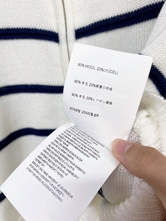 Ribbed Knit Slim Fit Button Up Cardigan With Letter Print