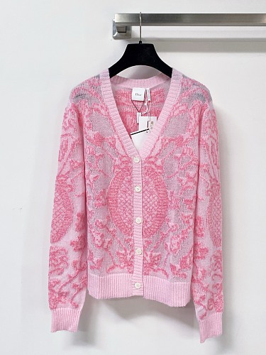 Colorblocked Letter Print Trimmed Slim Fit Knit Cardigan