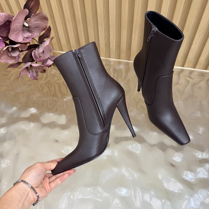Pointed Toe Stiletto High Heel Ankle Boots