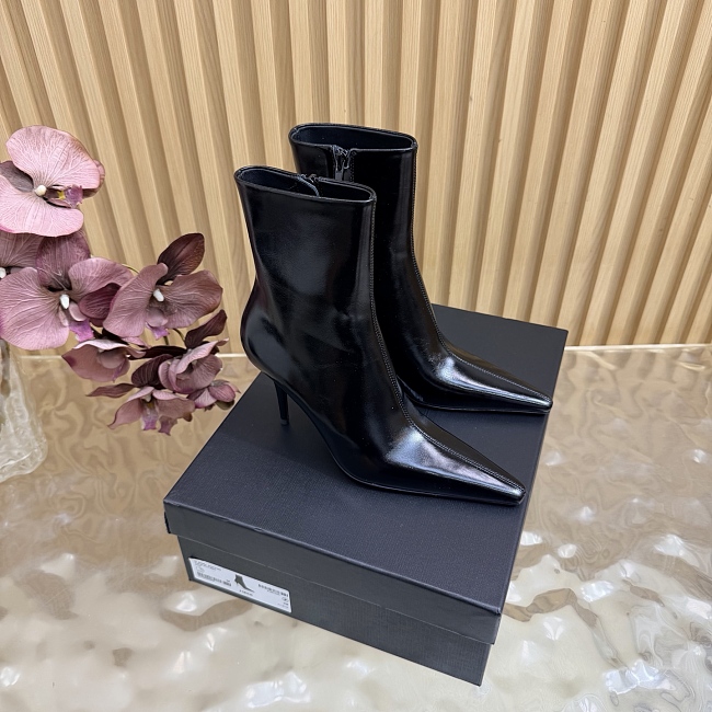 Pointed Toe Stiletto High Heel Ankle Boots