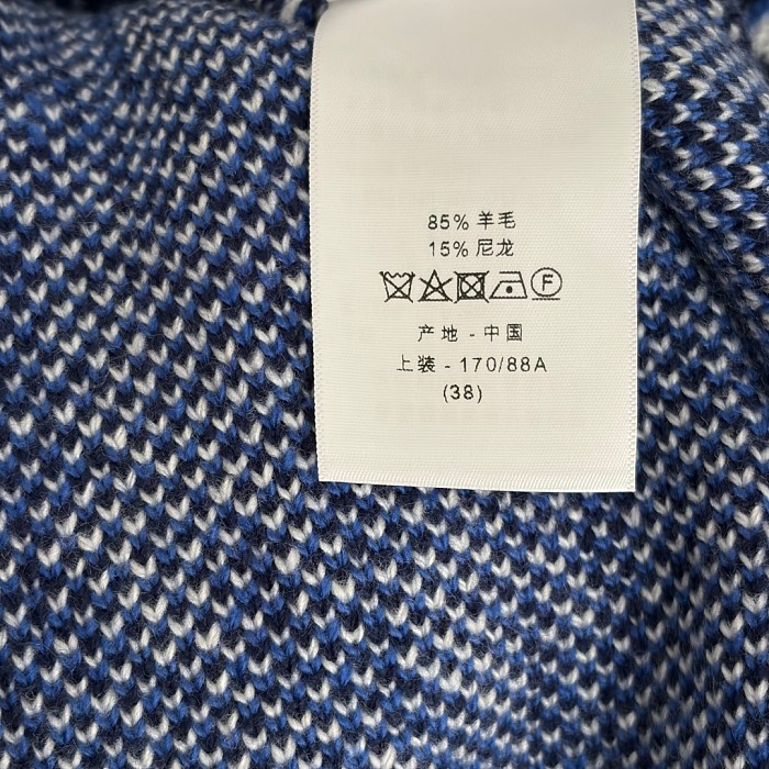 Crystal Bumblebee Icon Detail V Neck Wool Knit Cardigan