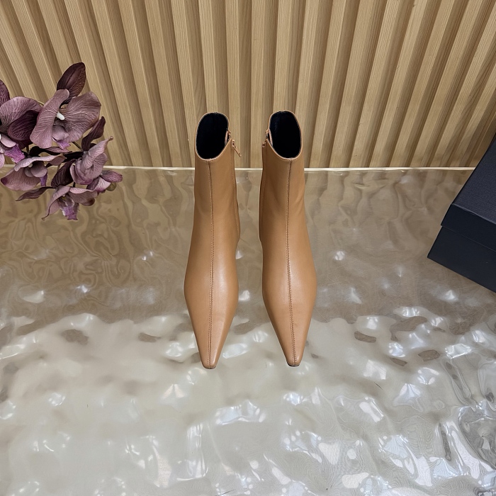 Pointed Toe Side Zip Kitten Heel Ankle Boots