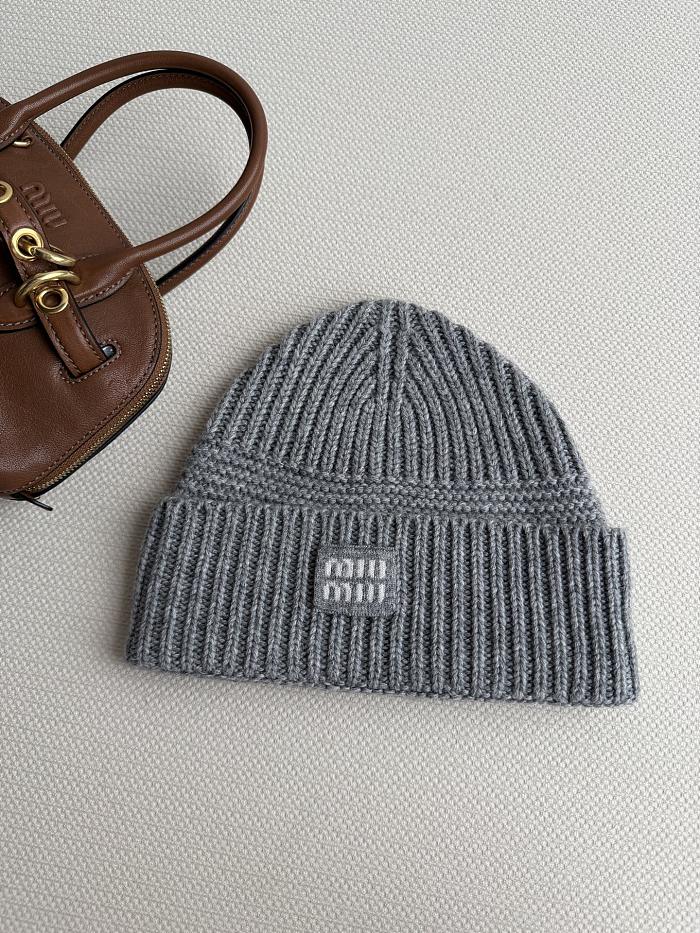 Cozy Ribbed Knit Cashmere Blend Foldover Beanie Hat