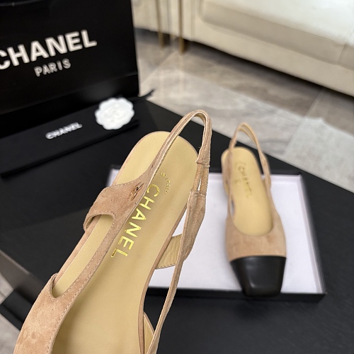 Two Tone Suede Slingback Pumps With Square Toe