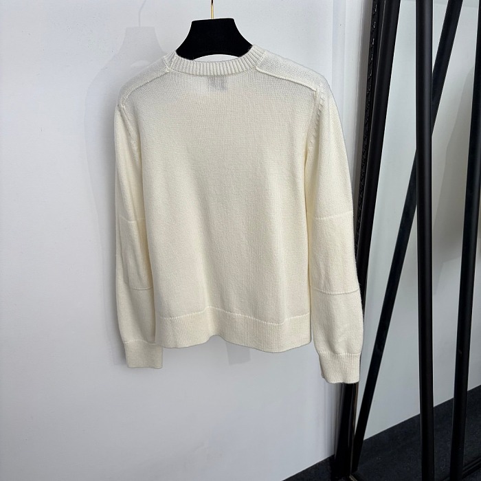 Equestrian Graphic Crew Neck Wool Knit Pullover Sweater