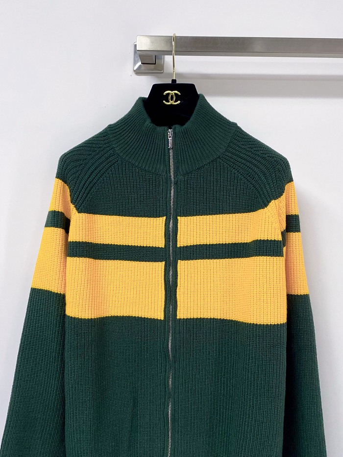 Icon Detailed Ribbed Knit Slim Fit Cardigan