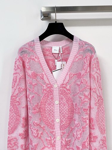 Colorblocked Letter Print Trimmed Slim Fit Knit Cardigan