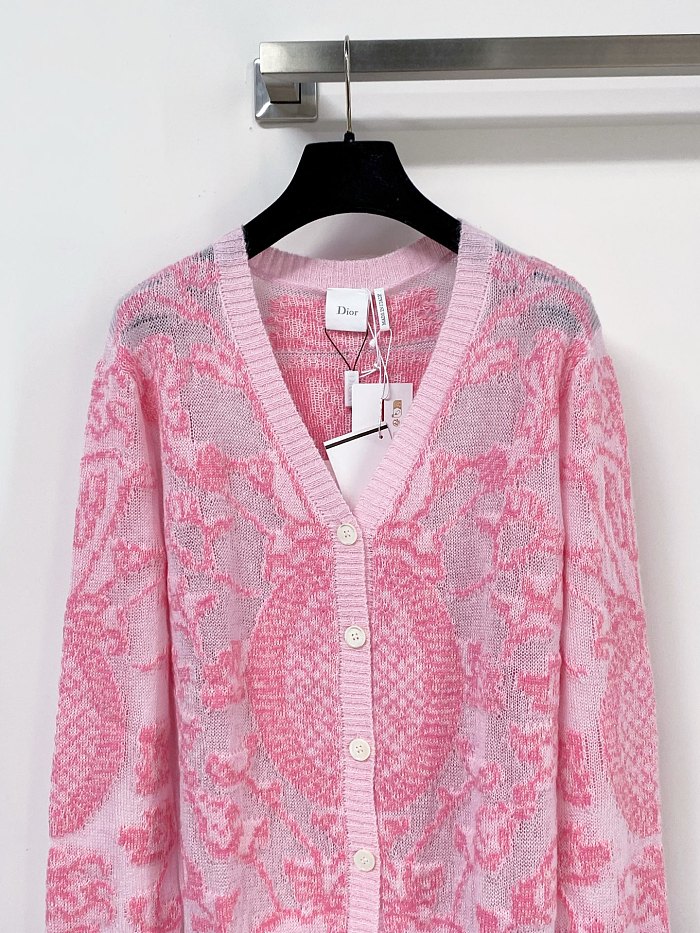 Colorblocked Letter Print Trimmed Slim Fit Knit Cardigan