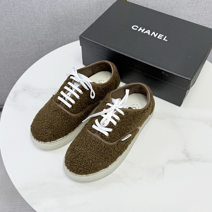 Fuzzy Sherpa Lace Up Casual Sneakers