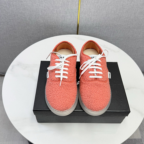 Pink Teddy Fleece Lace-Up Low-Top Sneakers