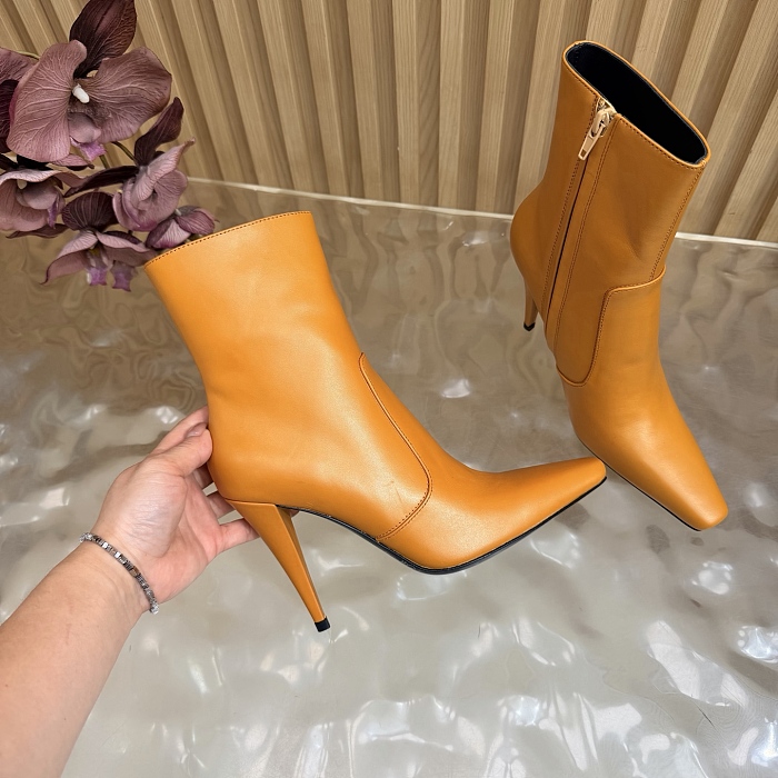 Pointed Toe Stiletto High Heel Ankle Boots